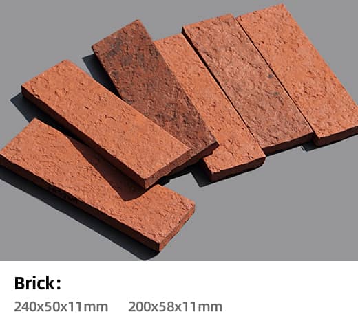 Handmade Antique Brick Size